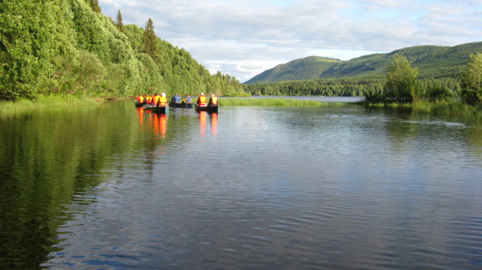 Canoeing on the river Klarälven in Värmland