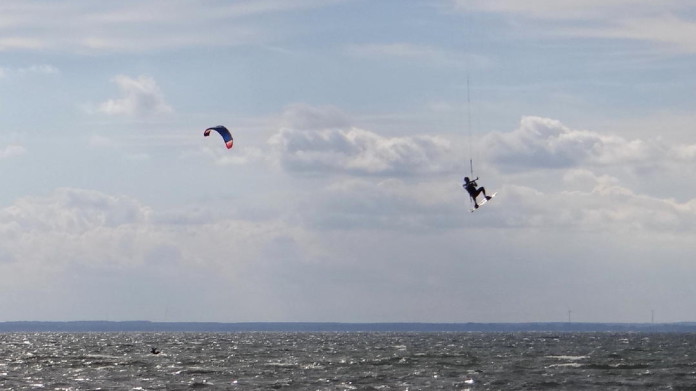 Kitesurfing on the island of Öland